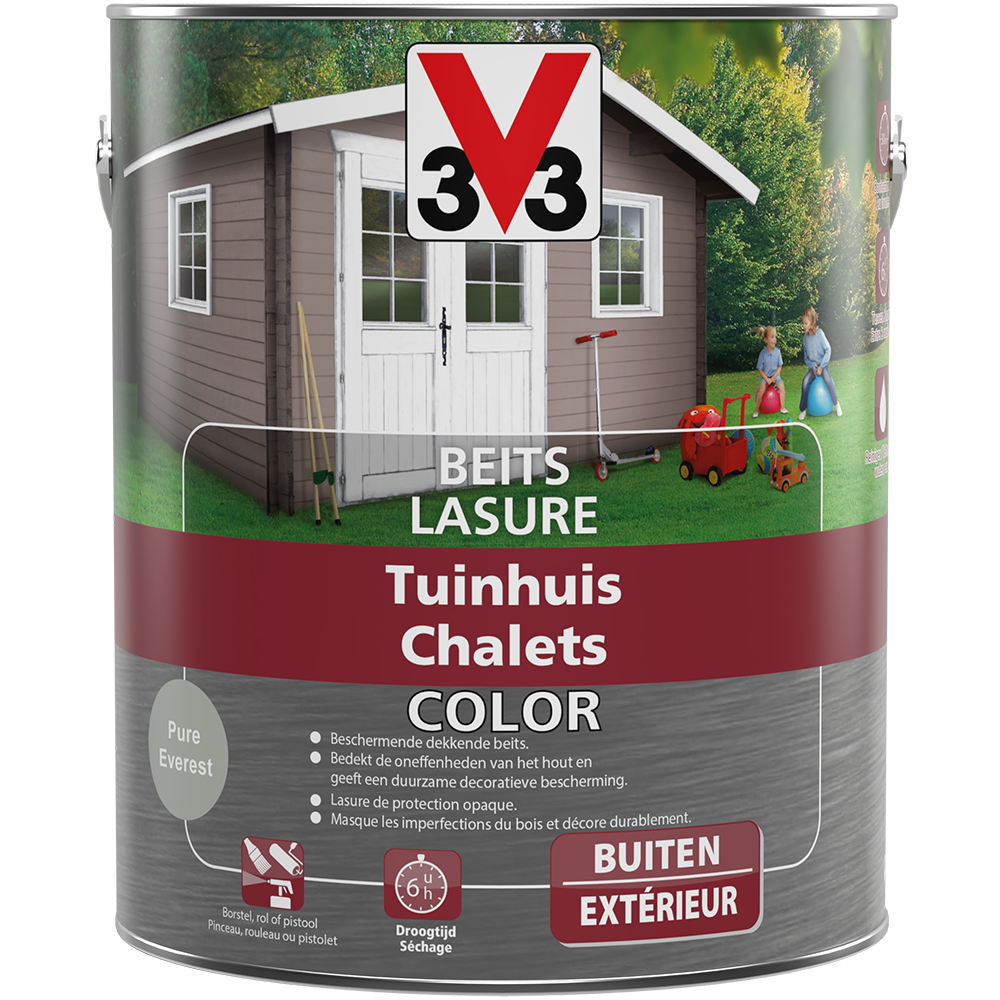 V33 Lasure Houtbeits Lazuur Chalet Tuinhuis Jardin Tuin Color Couleur Kleur Dekkend Opaque