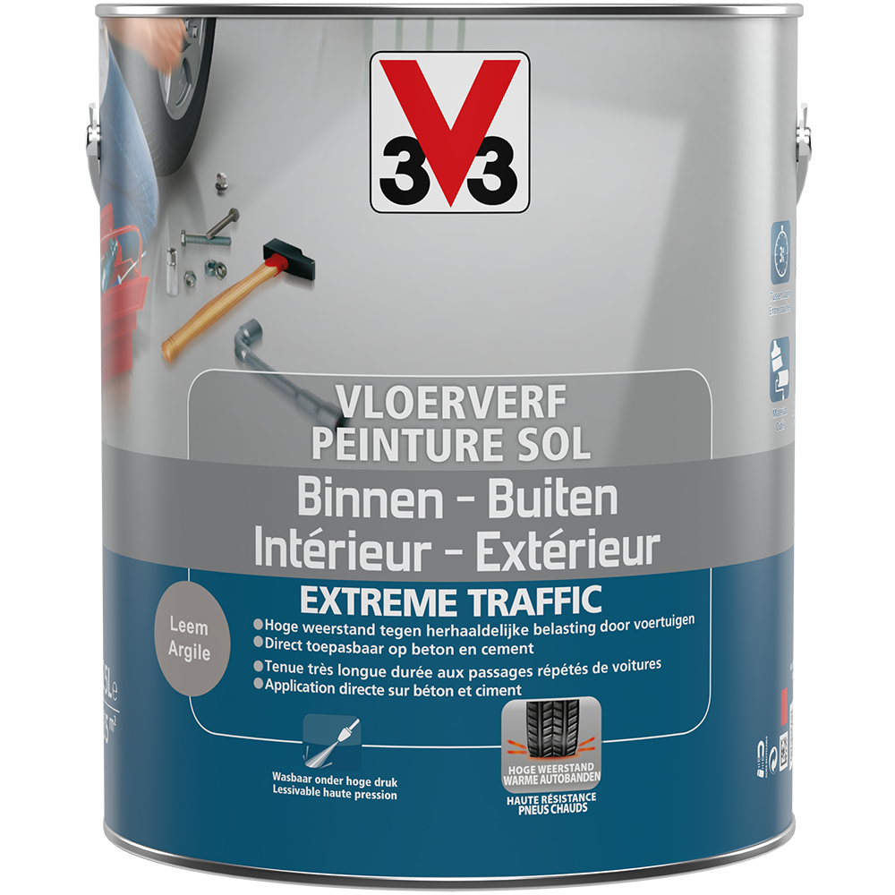 V33 Peinture Sol Béton Intérieur Garage Pavés Vloer Verf Beton Binnen Voiture Wagen Auto