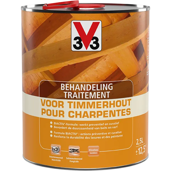 Traitement Behandeling V33 Fongicide Insecticide Schimmelwerend Kleurloos Incolore Hout Bois Insectenwerend Timmerhout Charpente